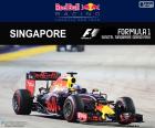Австралийский водитель Даниэль Риккардо, второй в 2016 году Сингапур Гран-при с Red Bull